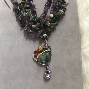 Novadab Amethyst Agate Necklace